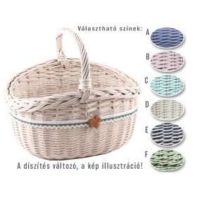 Czinege púpos kosár festett