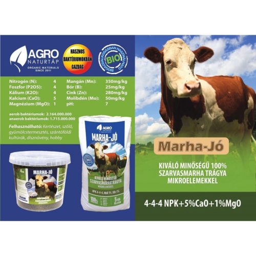 Marha-Jó pelletált marhatrágya vödrös 4kg