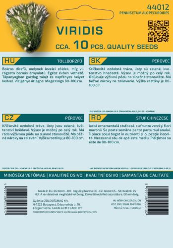 Magrovet Tollborzfű Viridis 10 szem