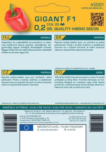 Magrovet Paprika Gigant F1 0,2g