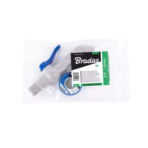 Bradas IBC tarály csap 45° 1/2" 17 cm + PTFE szalag