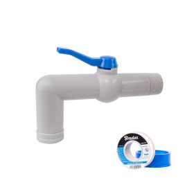 Bradas IBC tartály csap 1" 90° + PTFE szalag