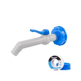 Bradas IBC tartály csap 3/4" 45° S60x6 + PTFE szalag