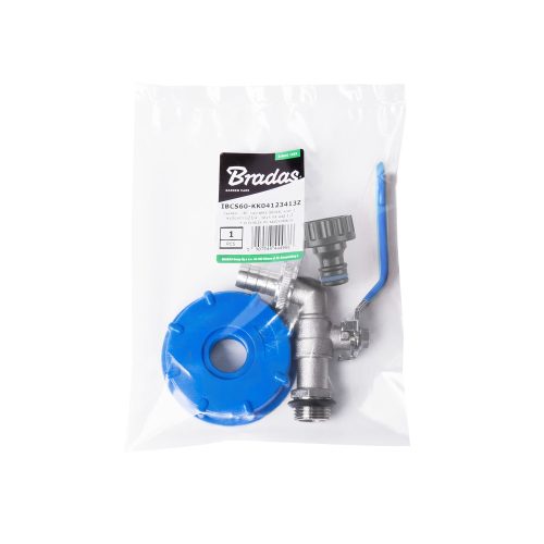 Bradas IBC tartály csap BM S60x6 KM 3/4" + 1/2"