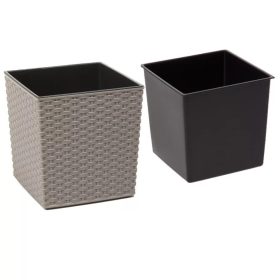 Lamela Juka rattan Virágtartó 40x40 cm