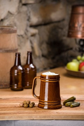 Kerámia lengyel sörös korsó 0,5l