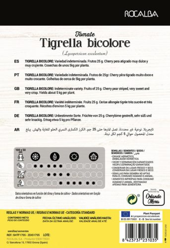 ROCALBA Paradicsom Tigrella Bicolore (Tomato Farmer) 8 szem