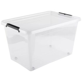 Gurulós tárolódoboz tetővel 80l