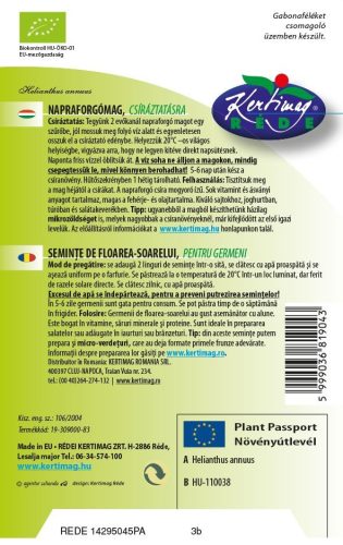Kertimag Bio csíra Napraforgómag 30g