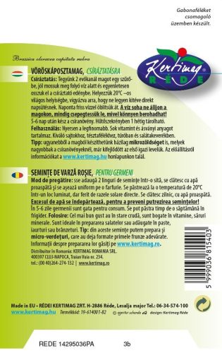 Kertimag Bio csíra Vöröskáposztamag 15g