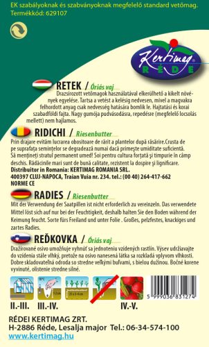 Kertimag Retek Óriás vaj (drazsírozott) 350 szem