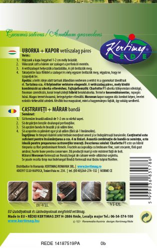 Kertimag Uborka + Kapor vetőszalag 3x1,33m