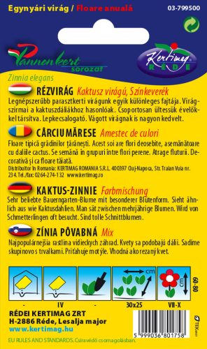 Kertimag Rézvirág Kaktusz virágú Színkeverék 1g