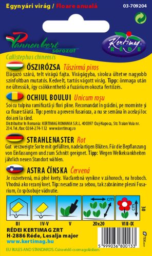 Kertimag Őszírózsa Tűszirmú Piros 1g