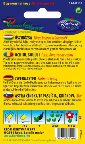 Kertimag Őszírózsa Törpe Bokros Színkeverék 1g