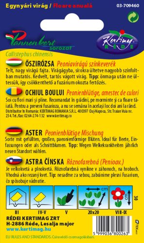 Kertimag Őszírózsa Peoniavirágú Színkeverék 1g