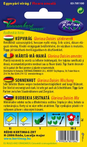 Kertimag Kúpvirág Gloriosa Daisies Színkeverék 1g