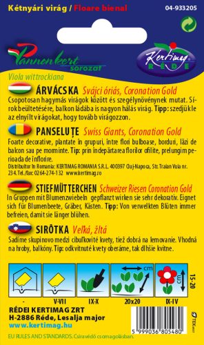 Kertimag Árvácska Svájci Óriás Coronation gold 0,25g