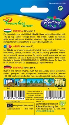 Kertimag Paprika Kincsem F1 hibrid 20 szem