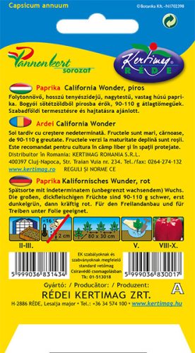 Kertimag Paprika California Wonder 1g