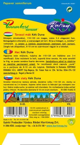 Kertimag Tavaszi Mák Kék Duna 2,5g