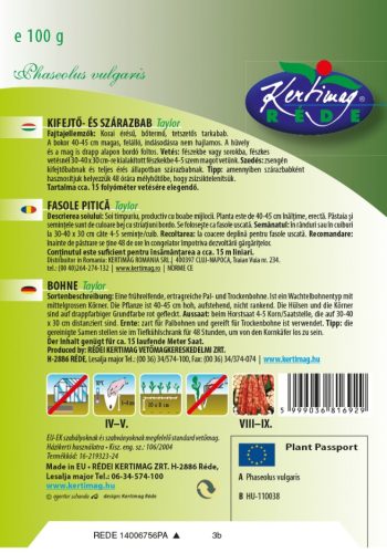 Kertimag Kifejtő- és Szárazbab Taylor 100g
