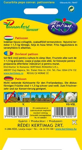 Kertimag Patisszon Óvári fehér 3g