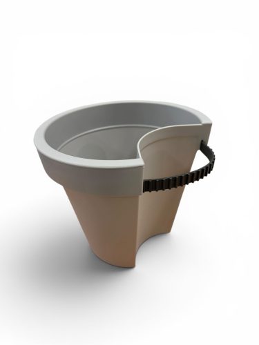 Csatornára rögzíthető kaspó 24 cm