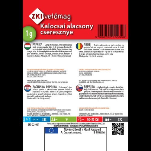 ZKI Paprika Kalocsai alacsony cseresznye 1g