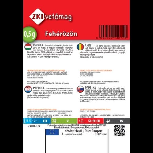ZKI Paprika Fehérözön 0,5g