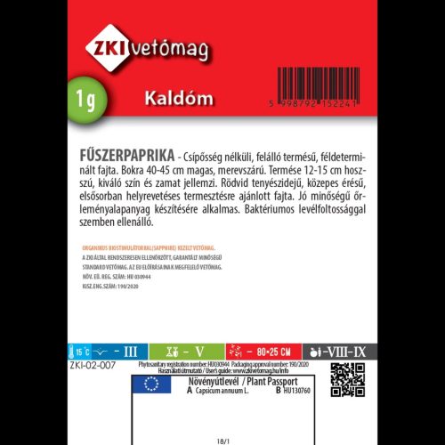ZKI Paprika Kaldom 1g
